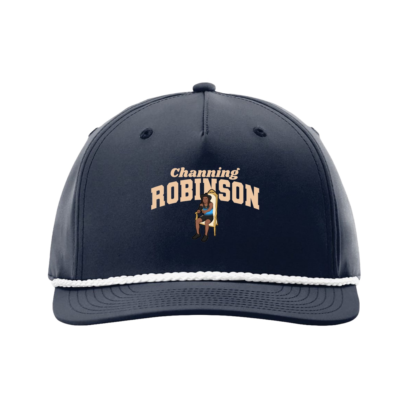 Five-Panel Classic Rope Cap — Signature Arch in Navy