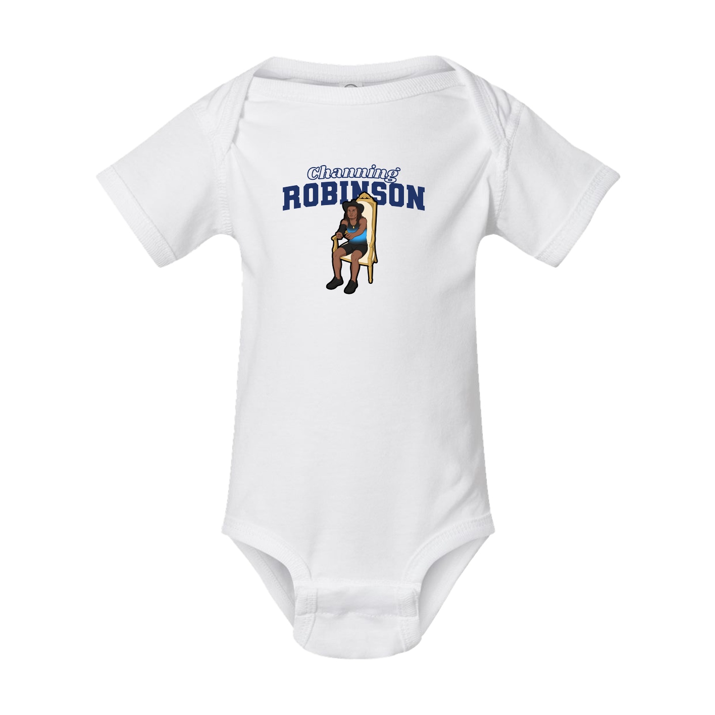 Baby Onesie — Name Arch in White