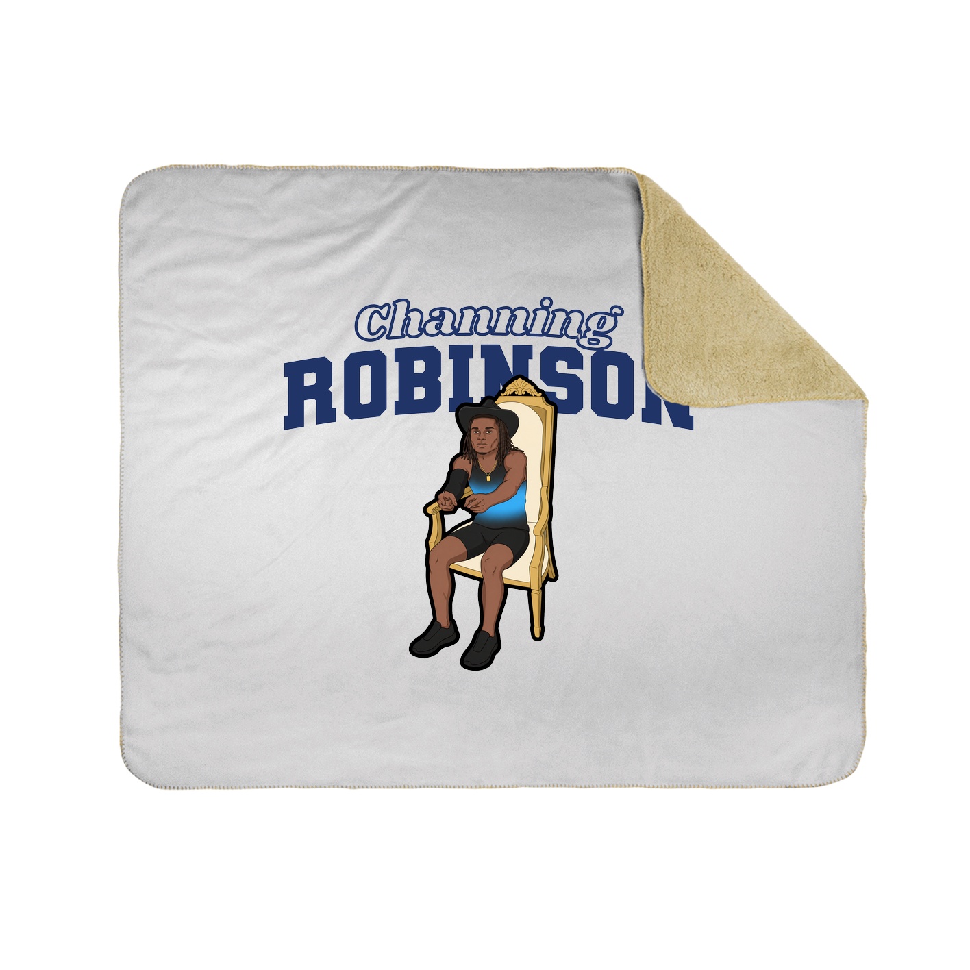 Throw Blanket — Name Arch in White