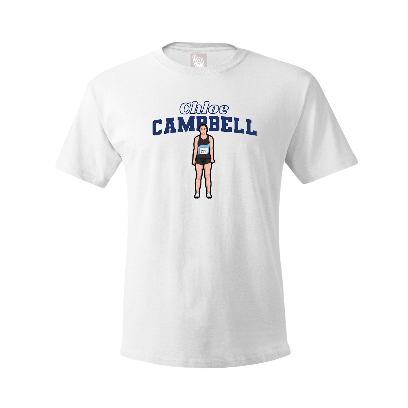 Youth Tee — Name Arch in White