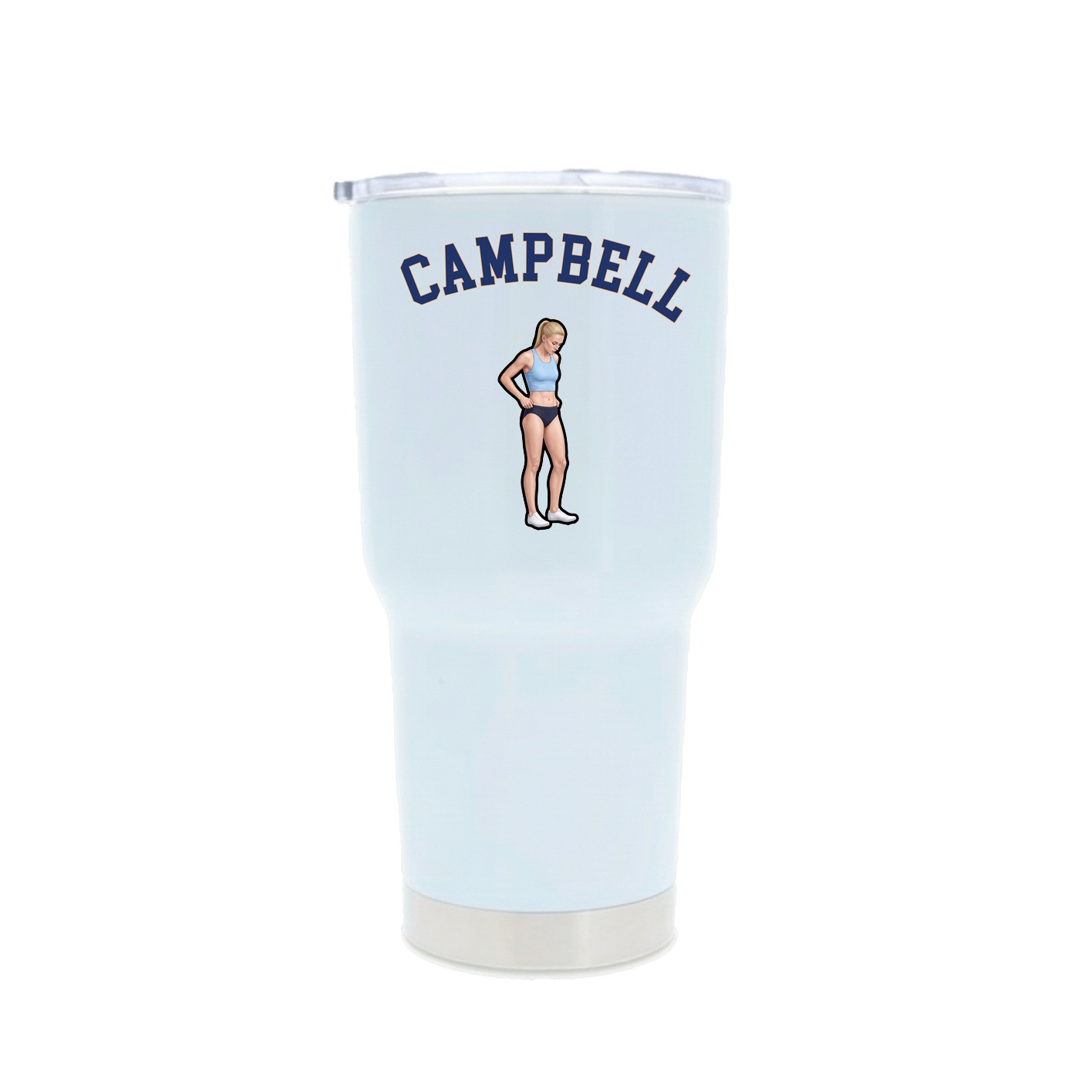30oz Stainless Steel Tumbler — Shirsey Arch in White