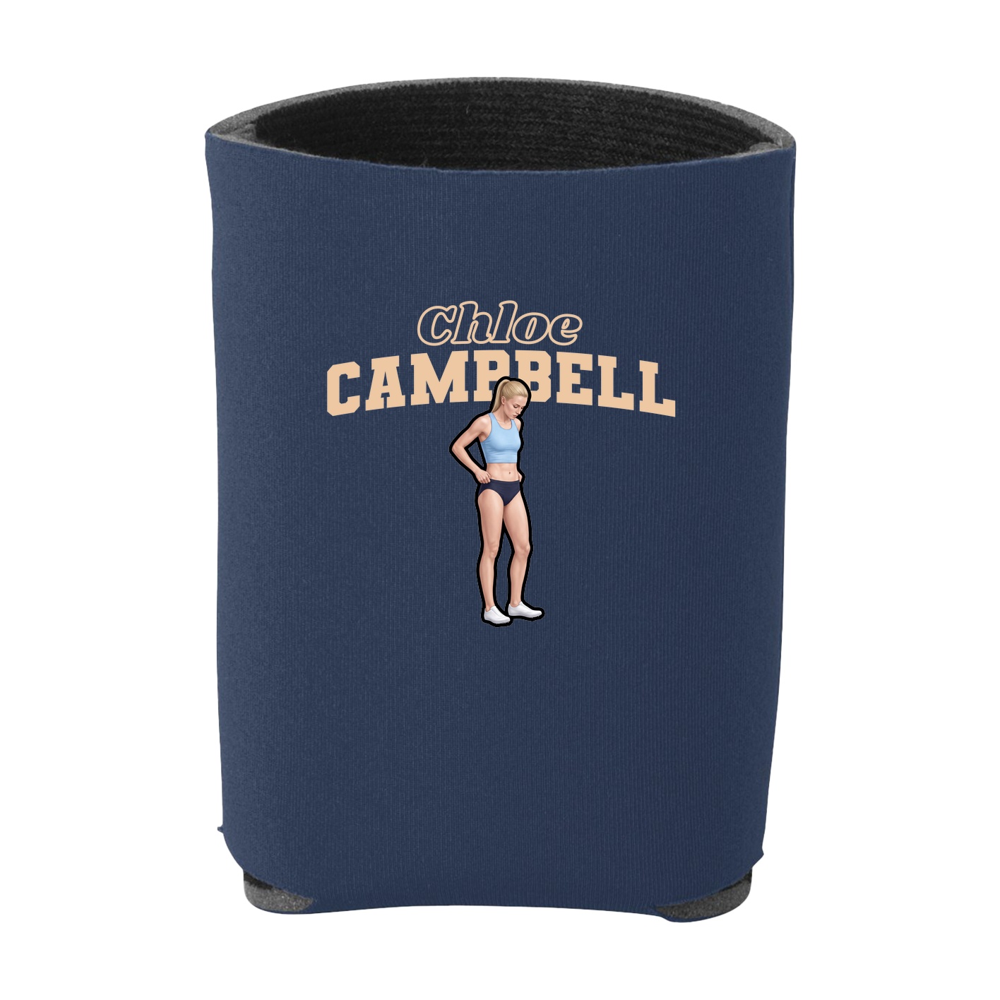 Can Holder — Name Arch in Navy