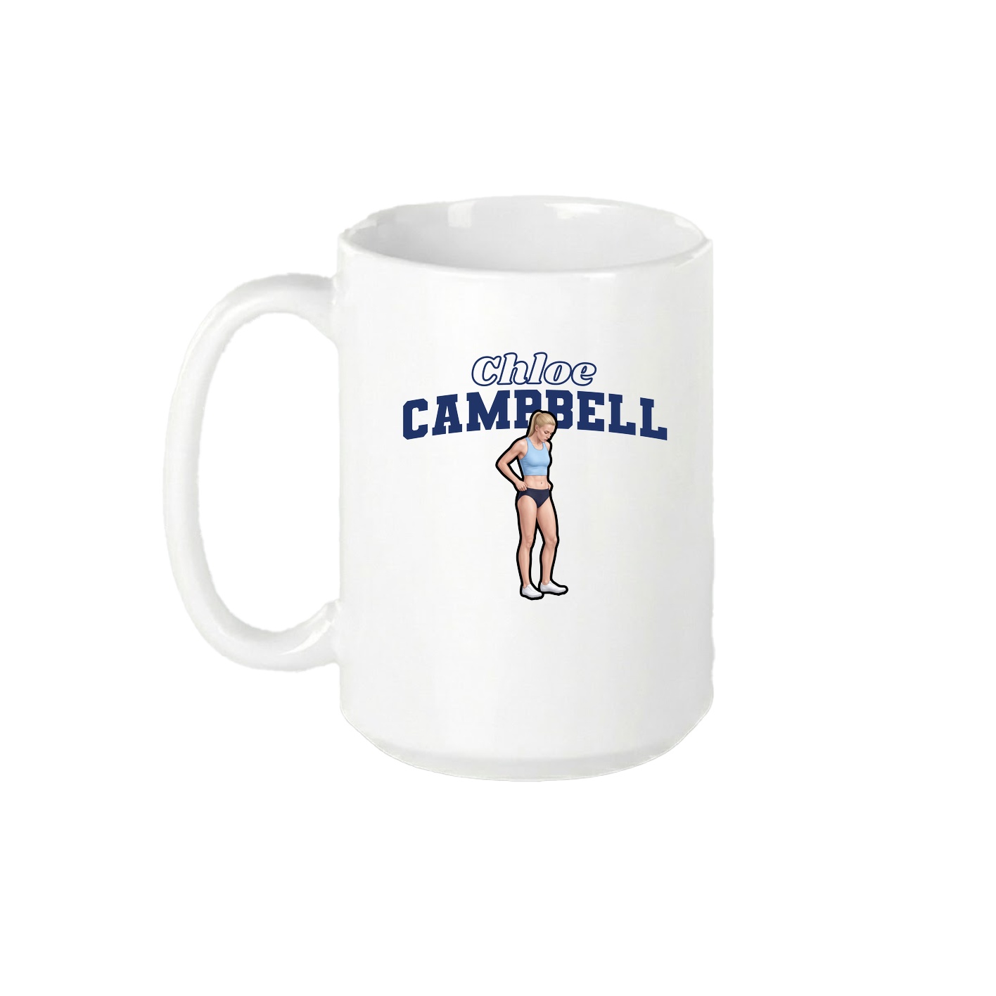 15oz Coffee Mug — Name Arch in White