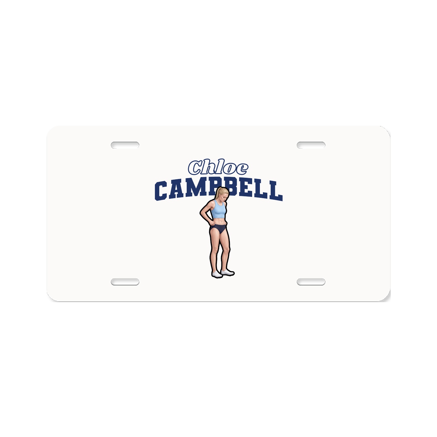 License Plate — Name Arch in Classic
