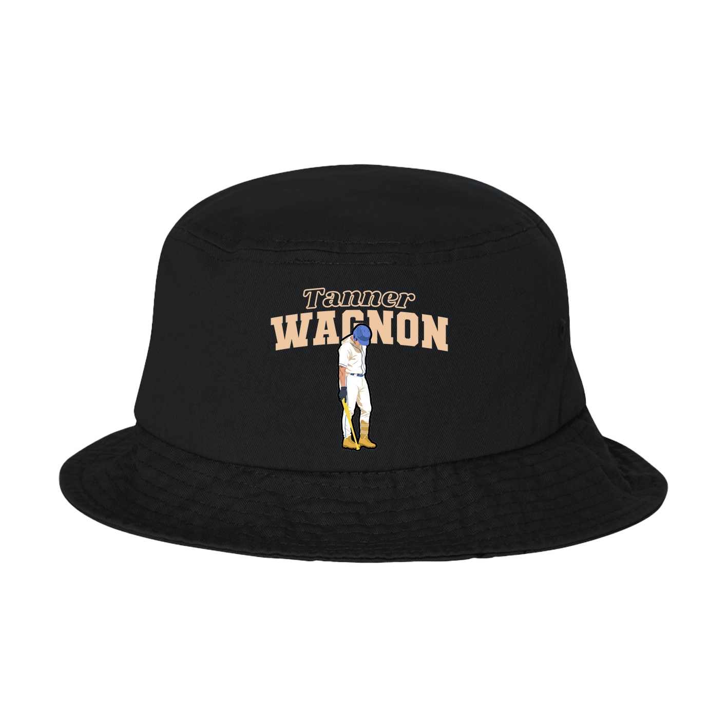 Bucket Cap — Name Arch in Black