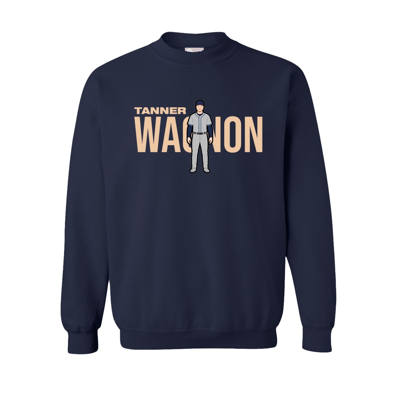 Fleece Crew — Player Name in Navy