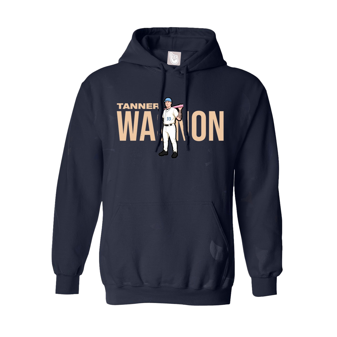 Hoodie — Player Name in Navy