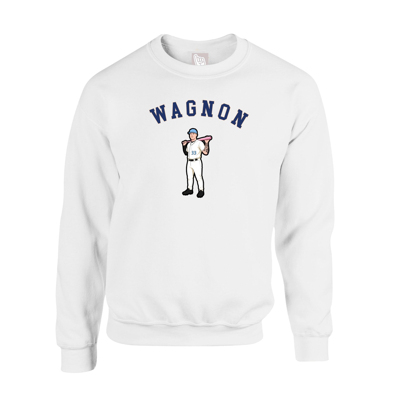 Fleece Crew — Shirsey Arch in White