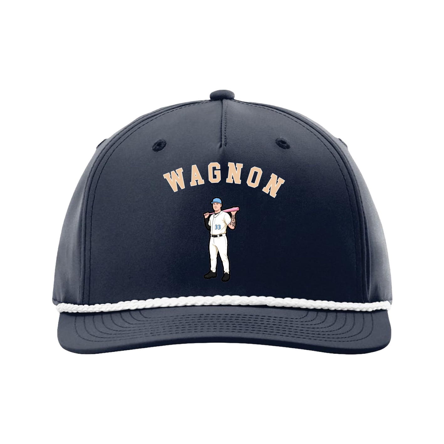 Five-Panel Classic Rope Cap — Shirsey Arch in Navy