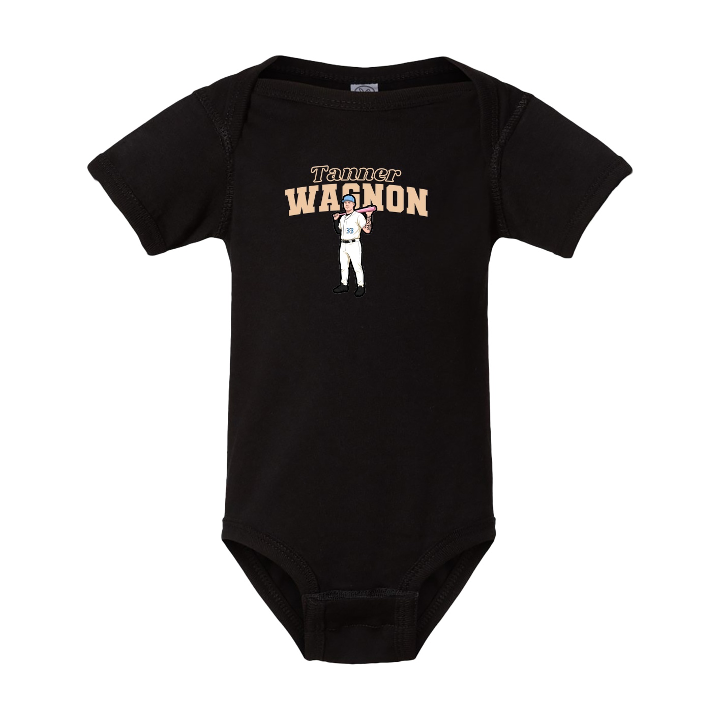 Baby Onesie — Name Arch in Black