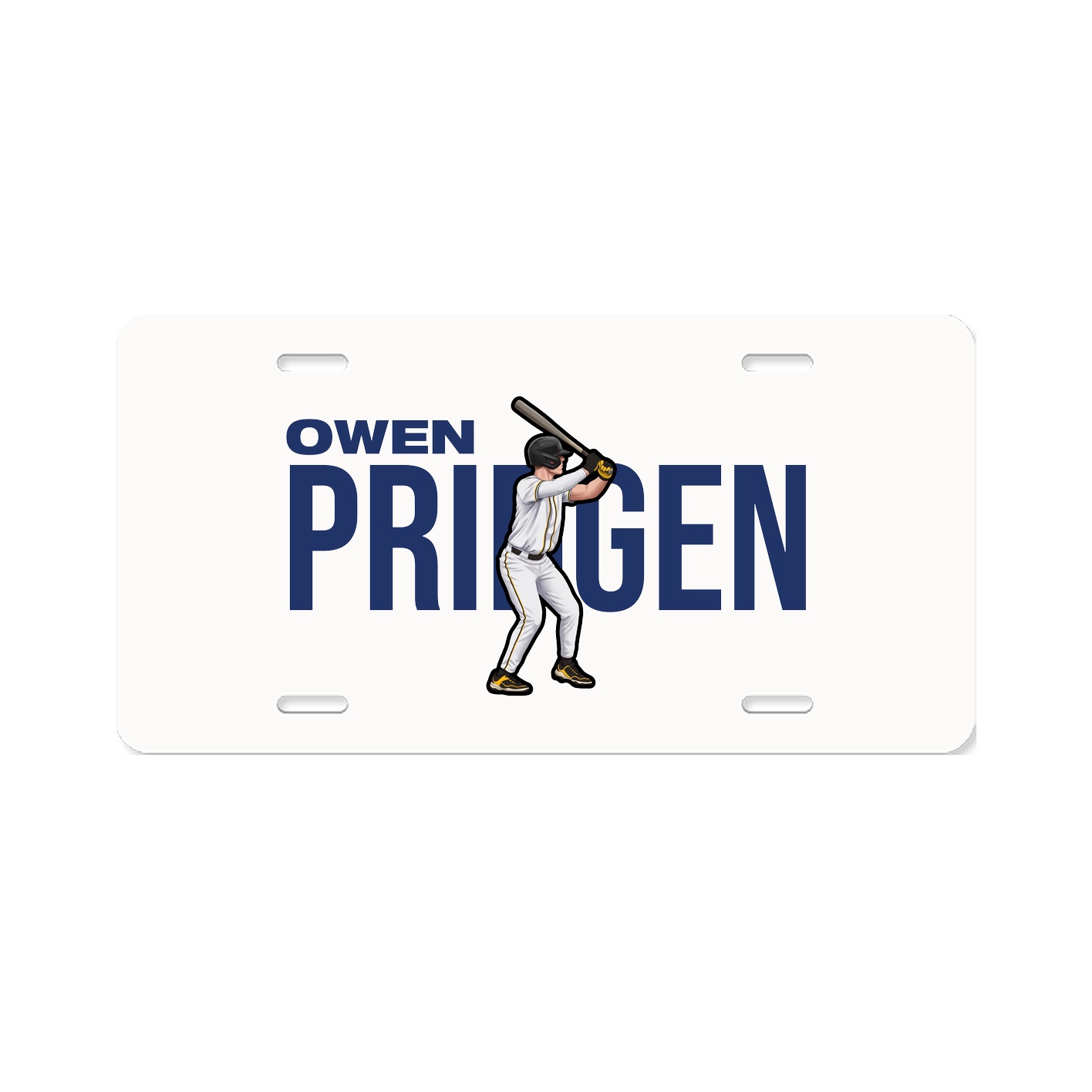 License Plate — Player Name in Classic