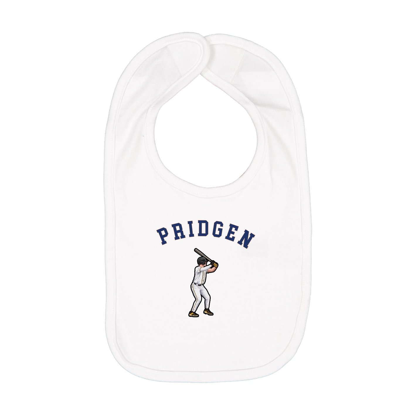 Infant Bib — Shirsey Arch in White