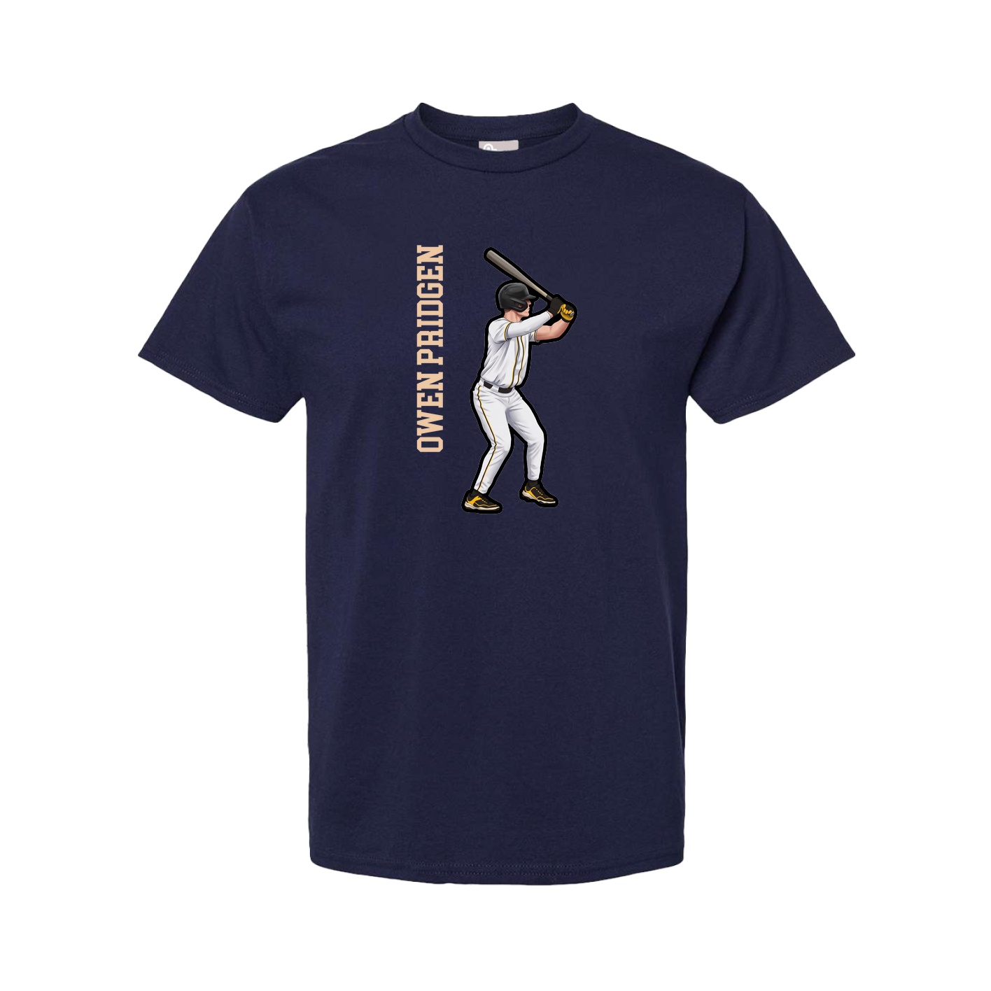 Tee — Name Vertical in Navy
