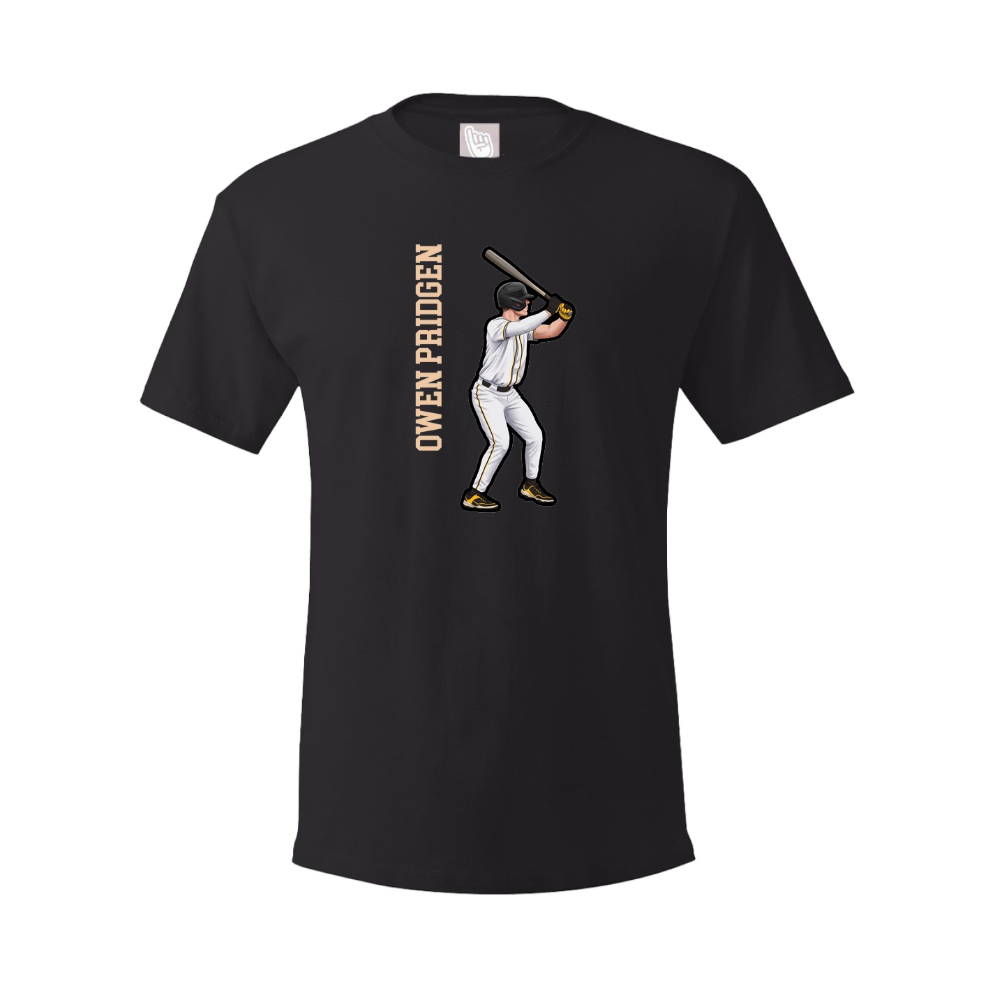 Youth Tee — Name Vertical in Black