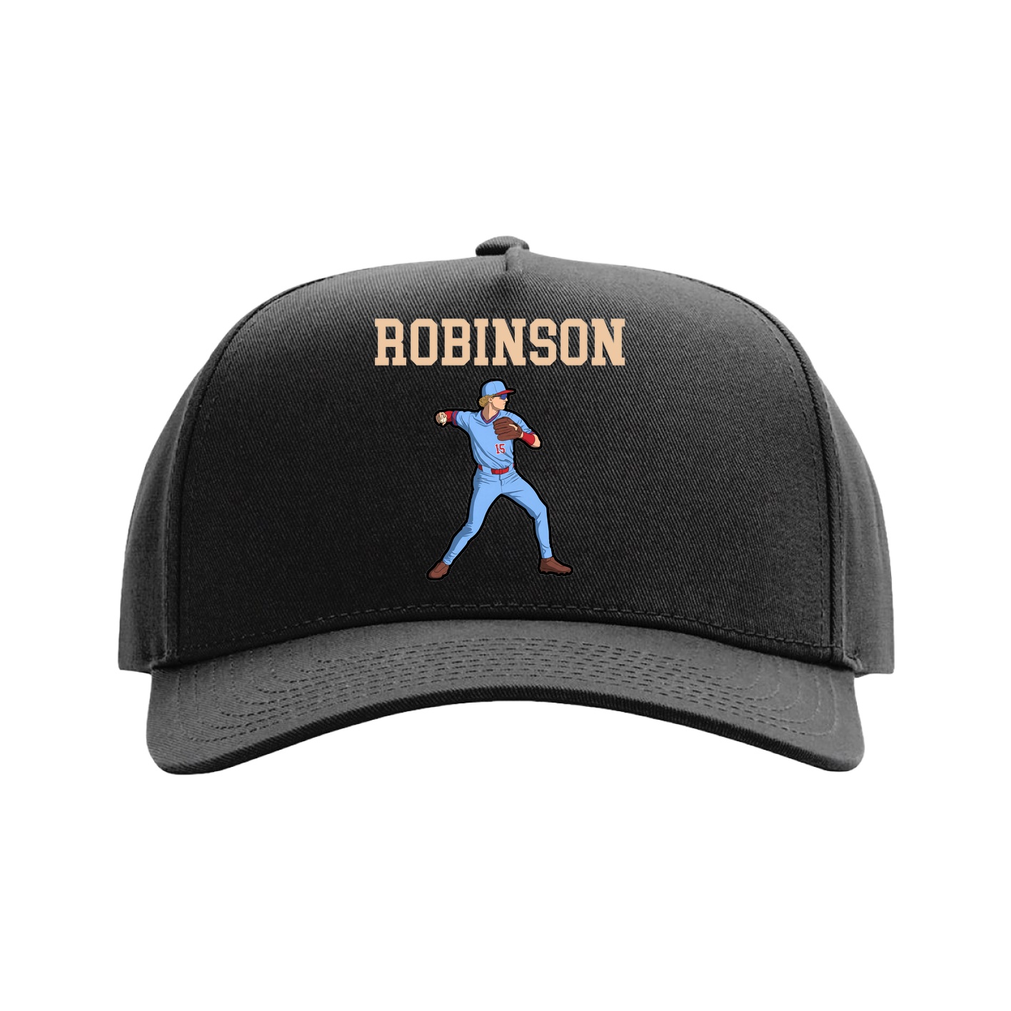 Full Fabric Five-Panel Champ Cap — Shirsey in Black