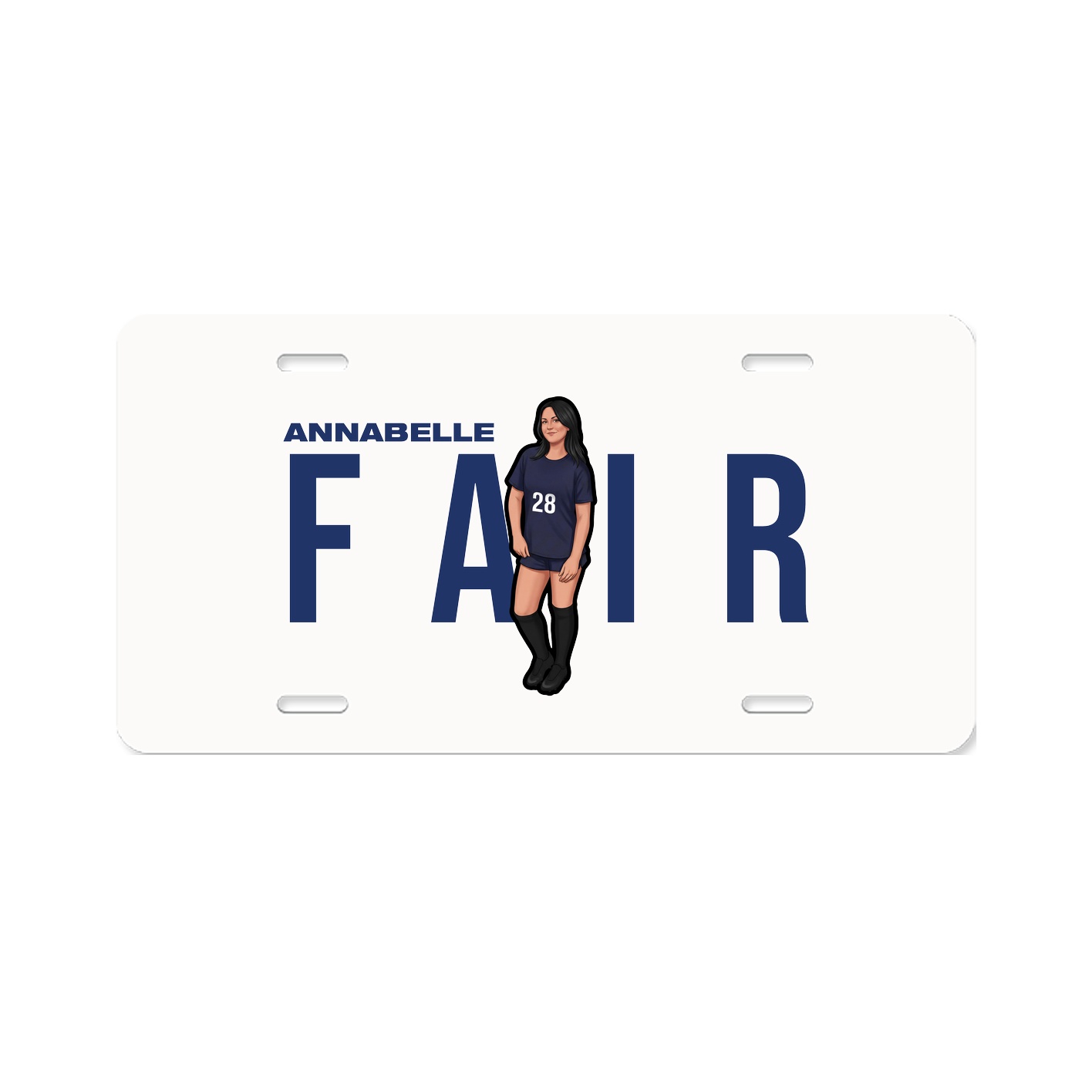 License Plate — Player Name in Classic