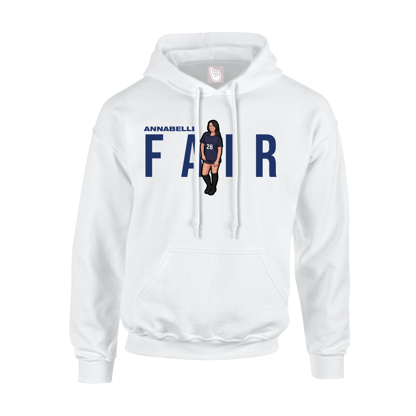 Hoodie — Player Name in White