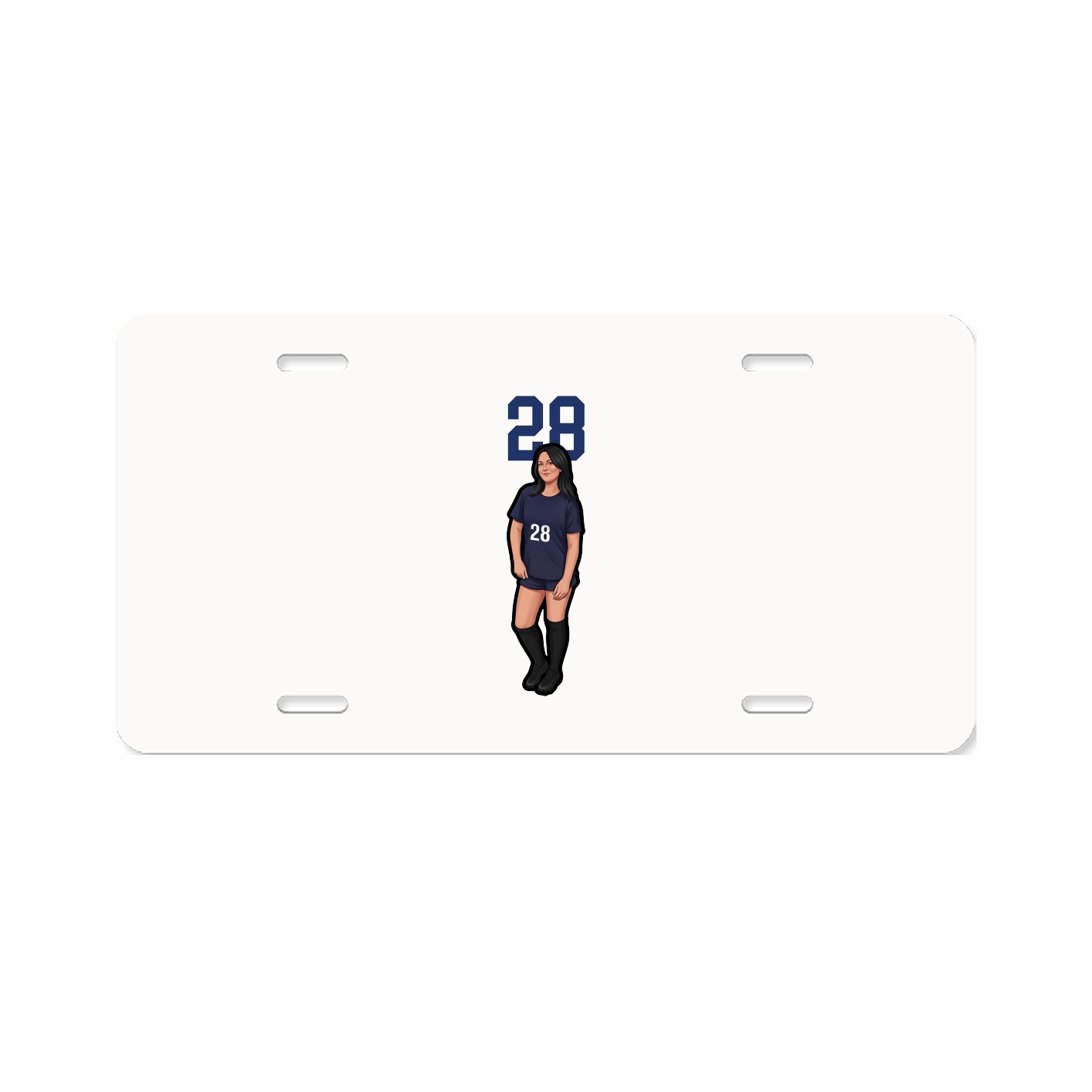 License Plate — Number Top in Classic