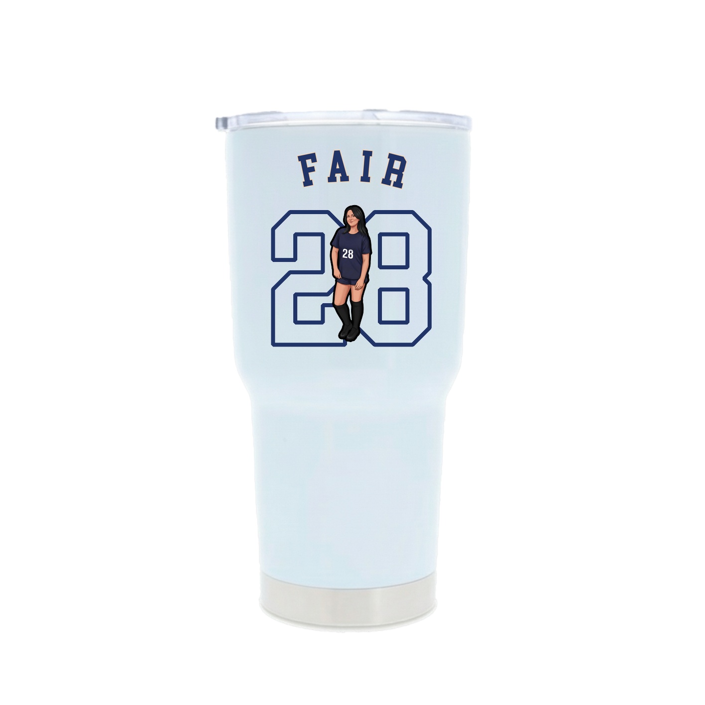 30oz Stainless Steel Tumbler — Shirsey Arch in White