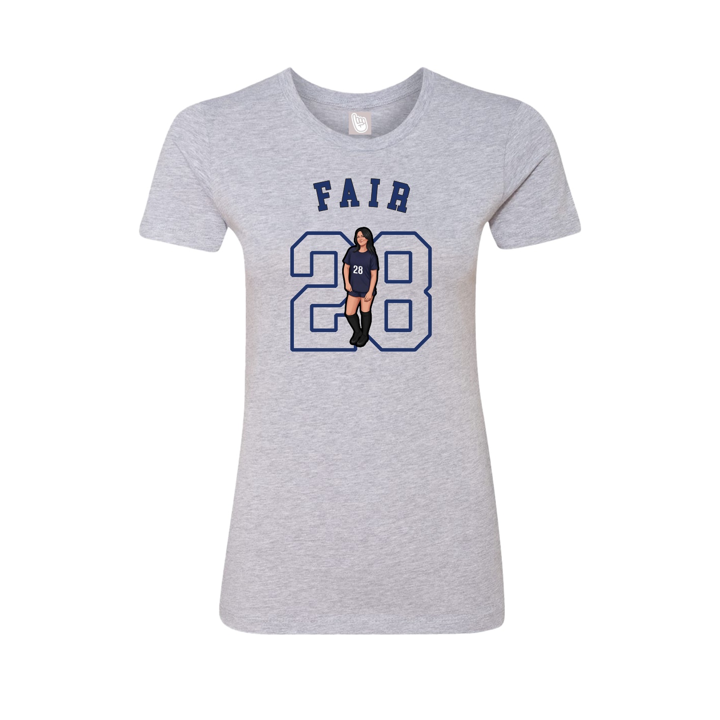 Fitted Women's Tee — Shirsey Arch in Grey