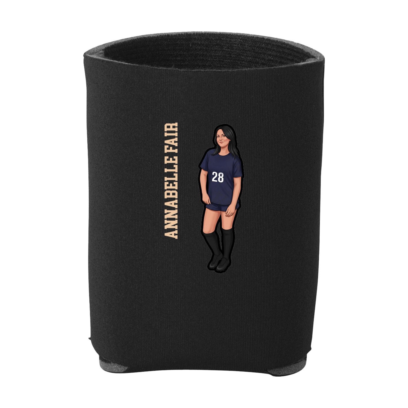 Can Holder — Name Vertical in Black