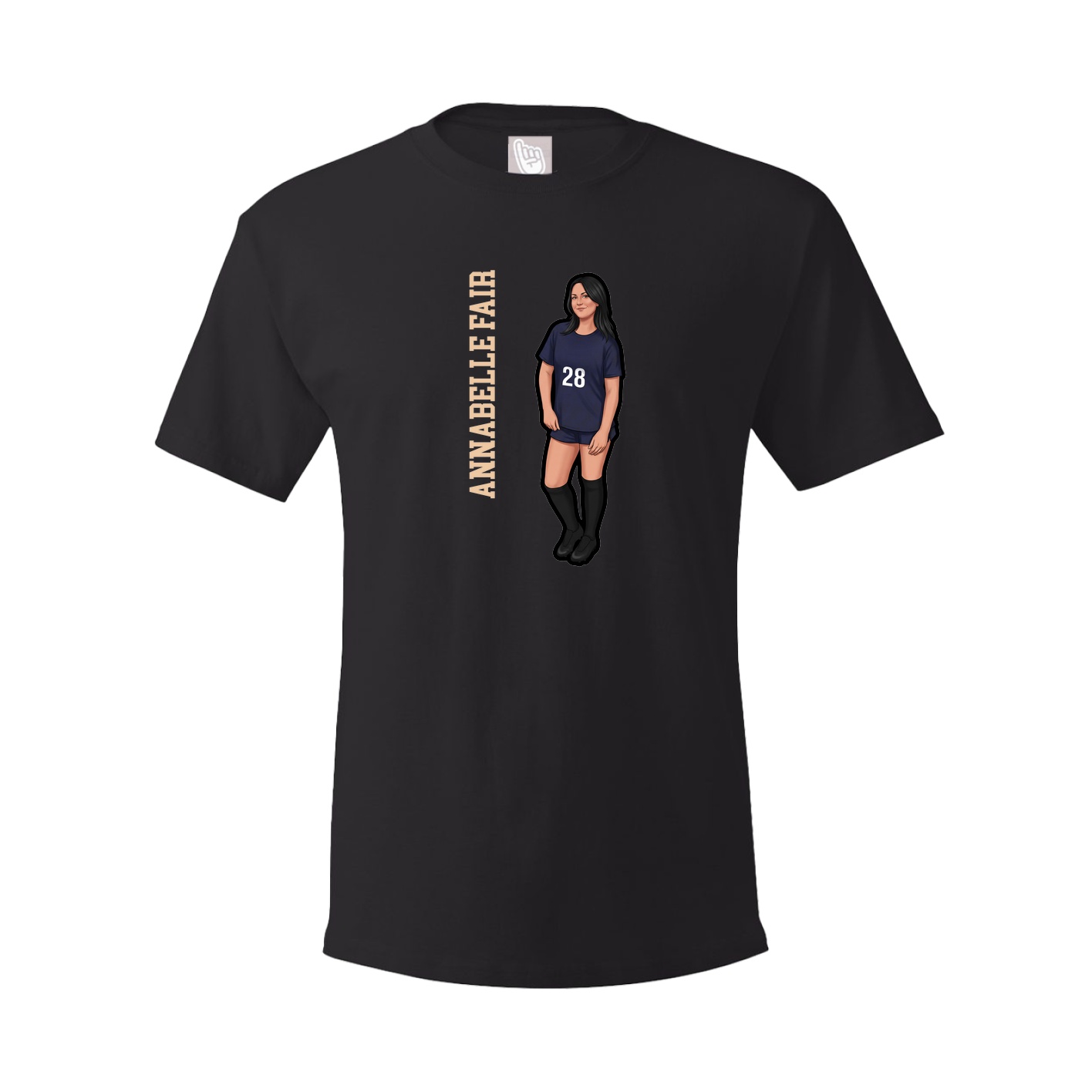 Tee — Name Vertical in Black