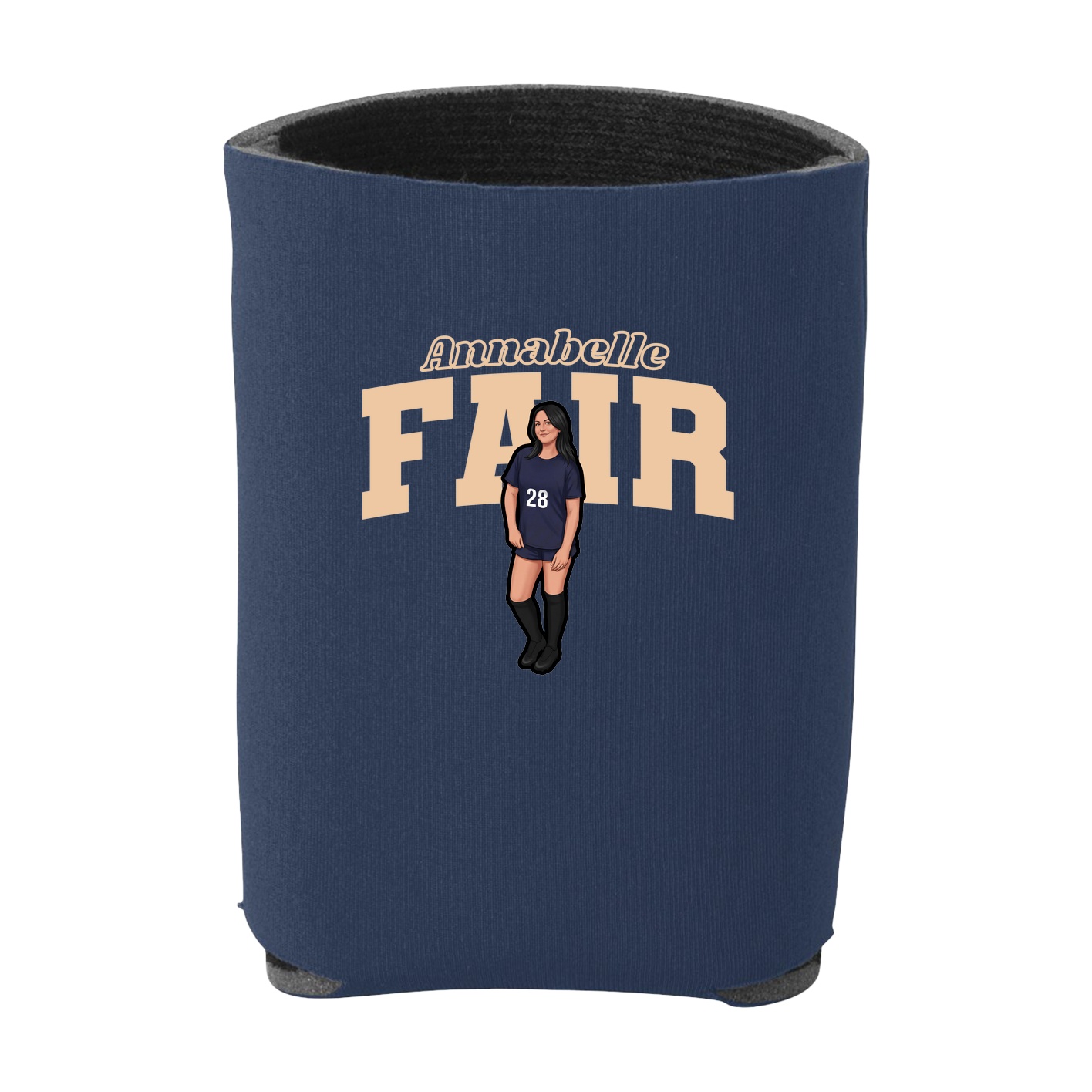 Can Holder — Name Arch in Navy