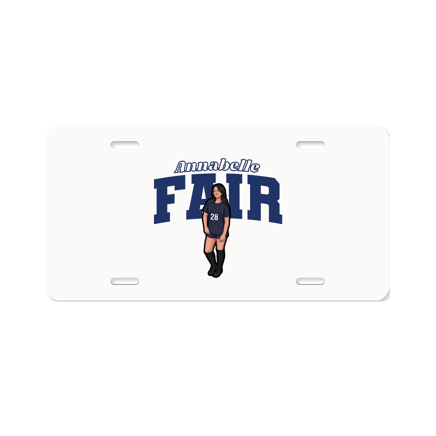 License Plate — Name Arch in Classic
