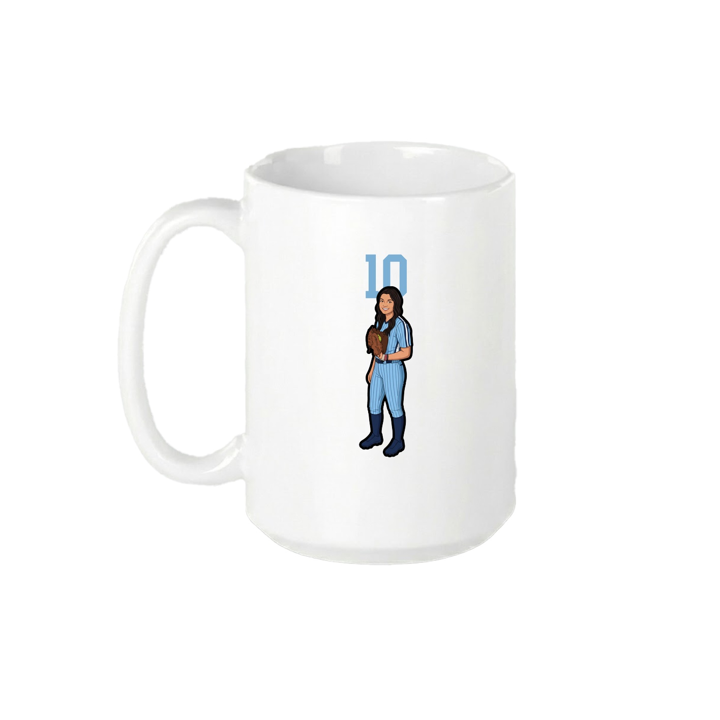 15oz Coffee Mug — Number Top in White