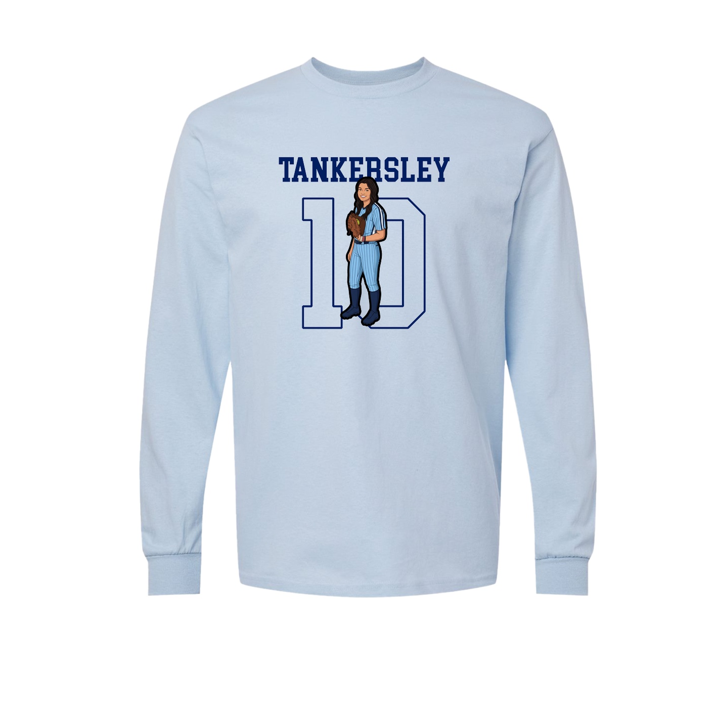 Long Sleeve Tee — Shirsey in Light Blue
