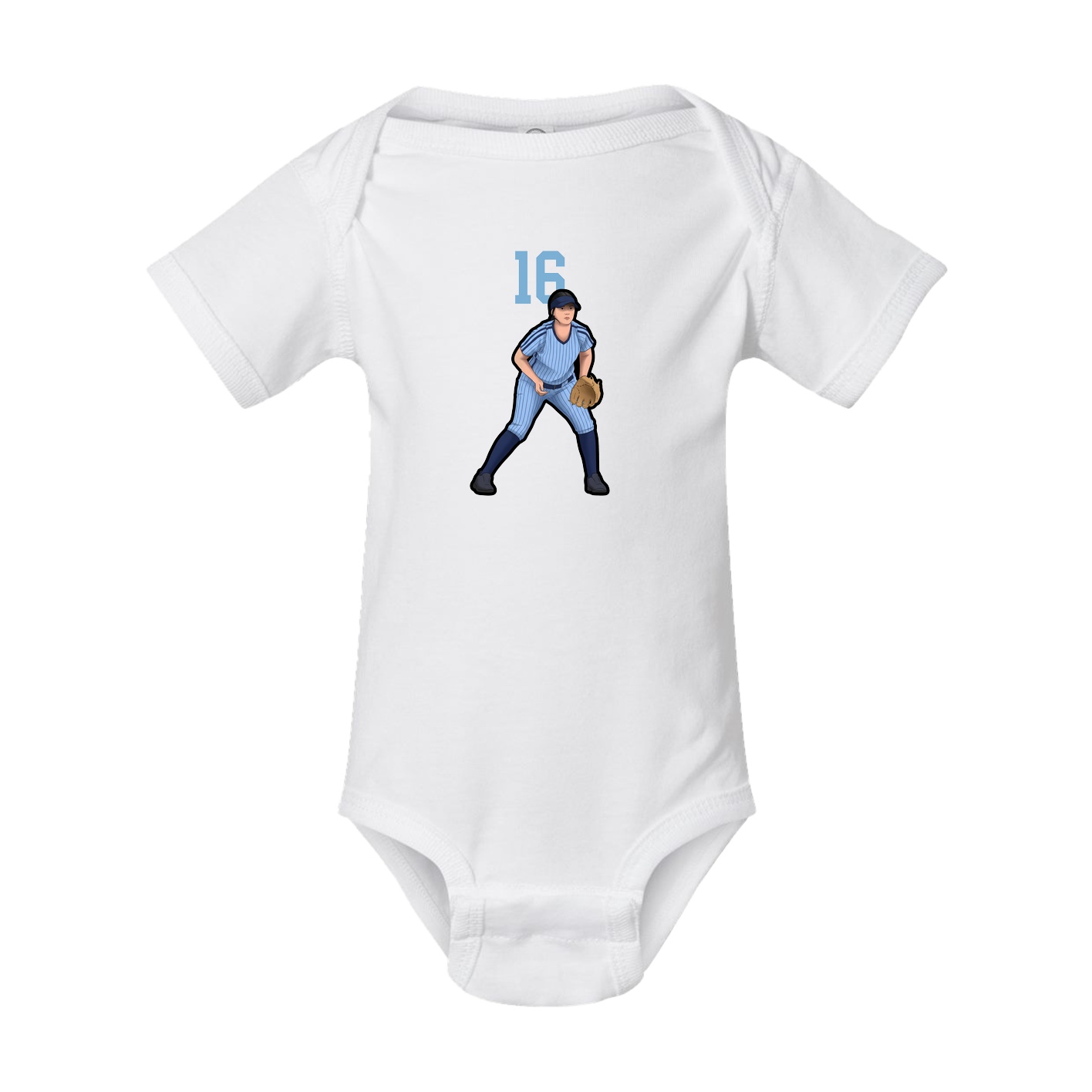 Baby Onesie — Number Top in White