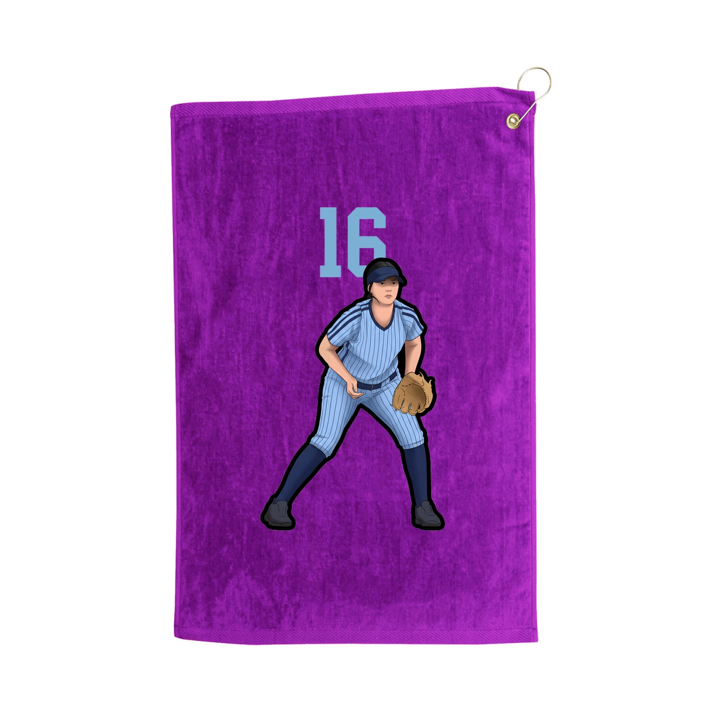 Golf Towel — Number Top in Purple