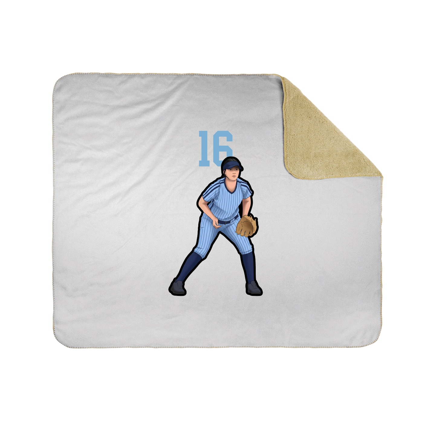 Throw Blanket — Number Top in White