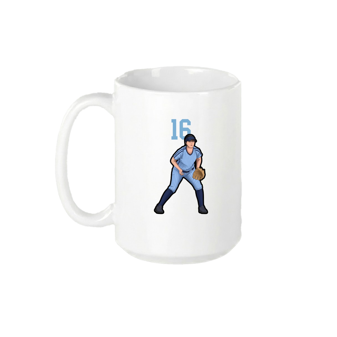 15oz Coffee Mug — Number Top in White