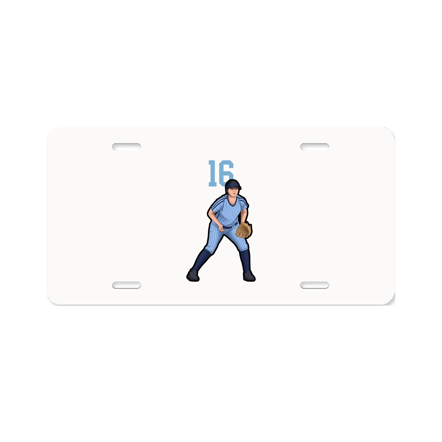 License Plate — Number Top in Classic