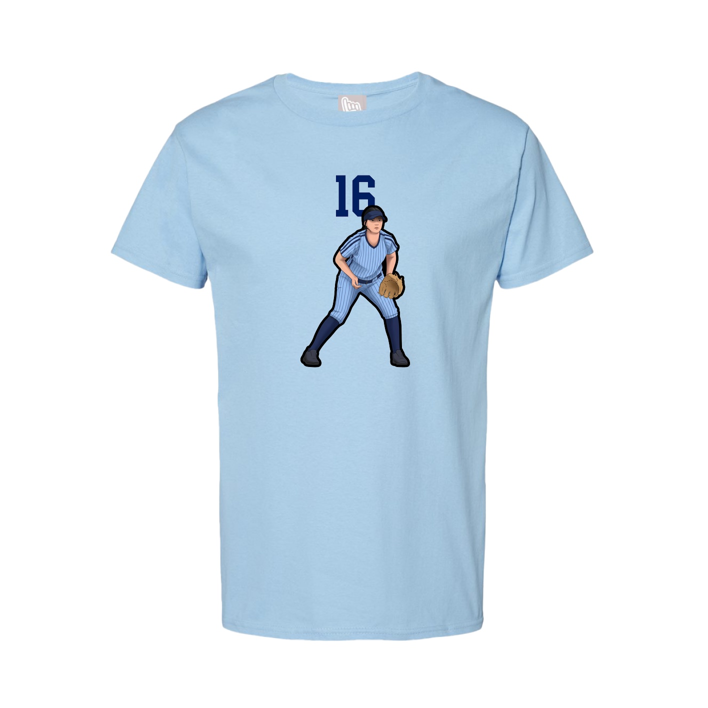 Tee — Number Top in Light Blue