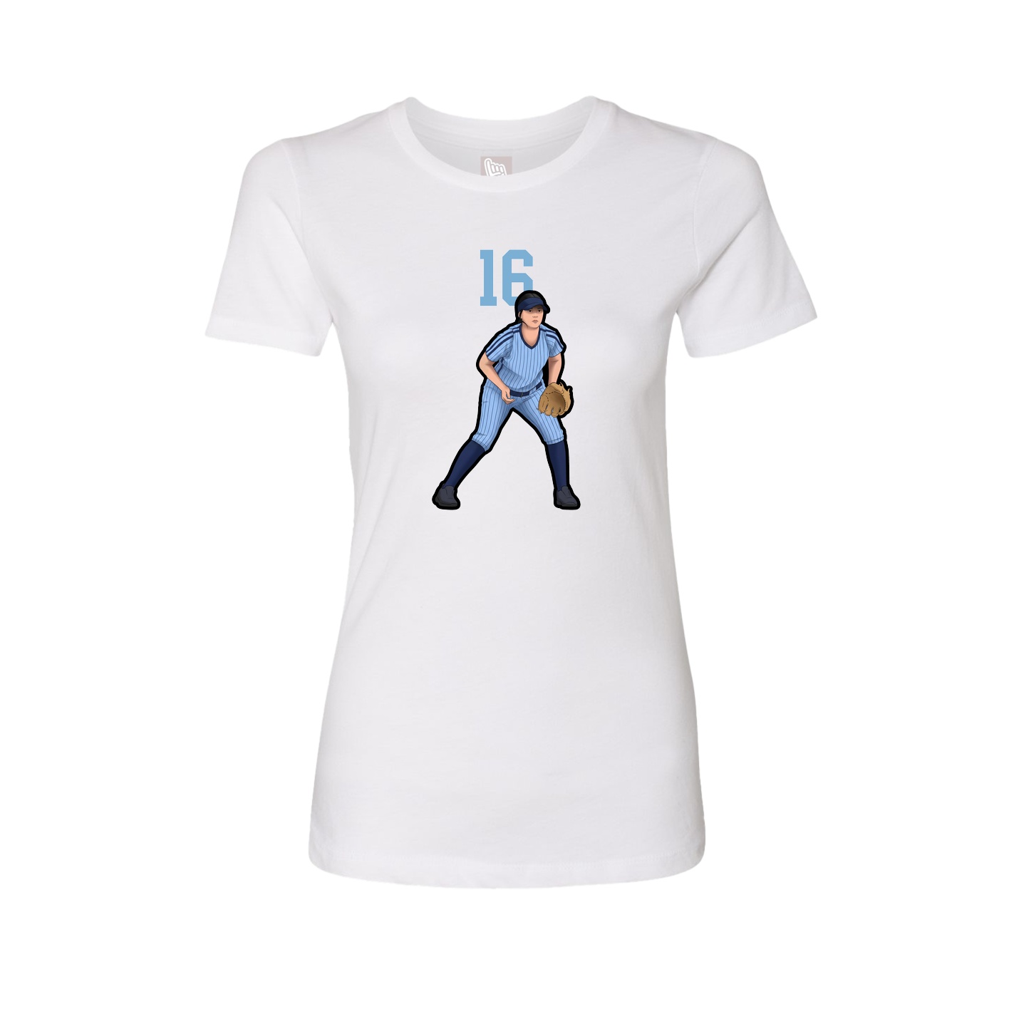 Womens Tee — Number Top in White