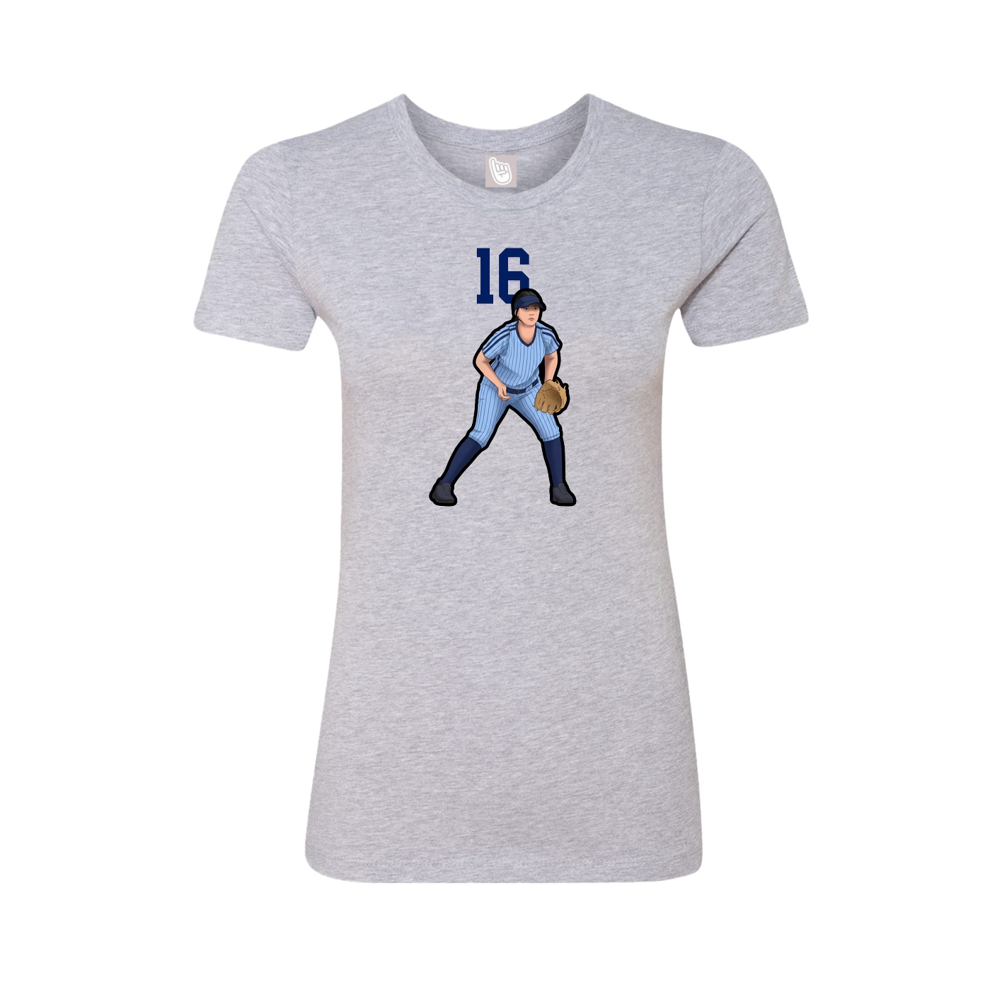 Womens Tee — Number Top in Grey