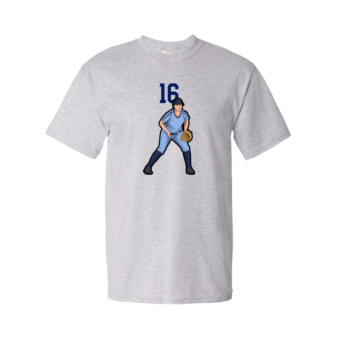 Youth Tee — Number Top in Grey