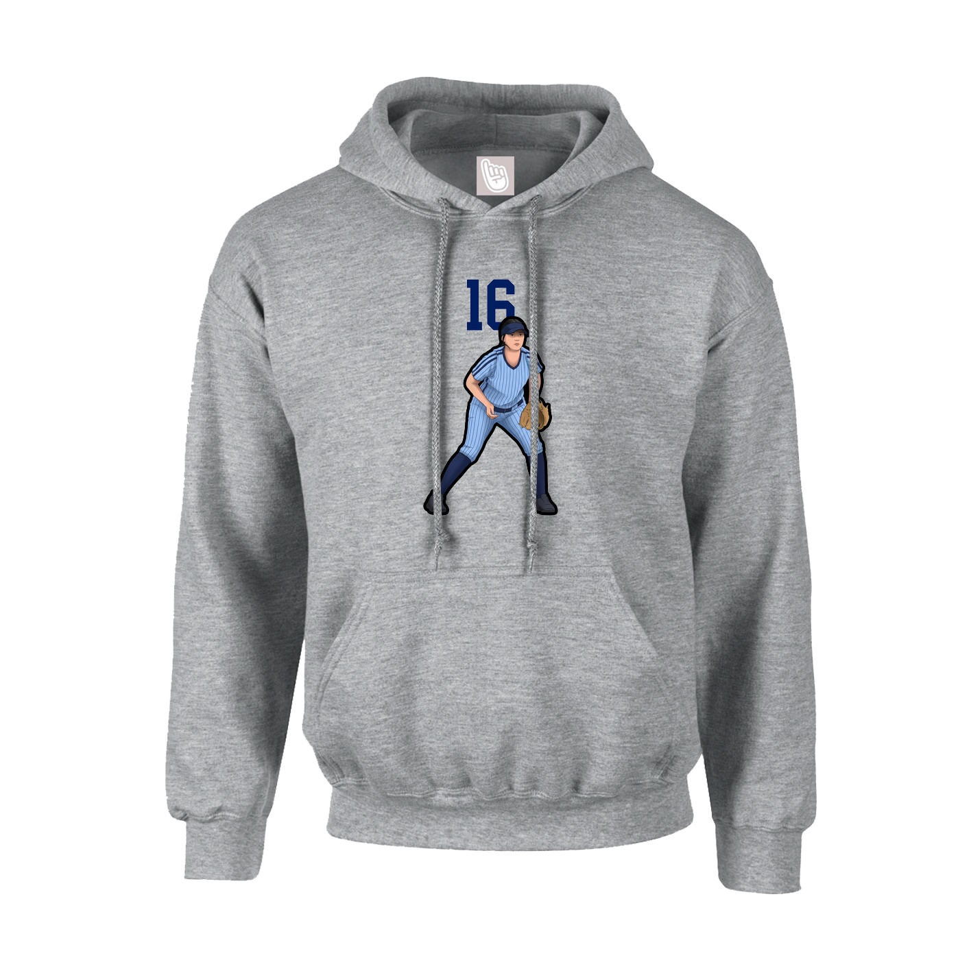 Youth Hoodie — Number Top in Grey