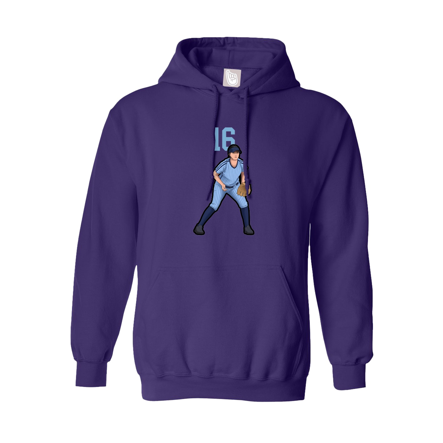 Youth Hoodie — Number Top in Purple
