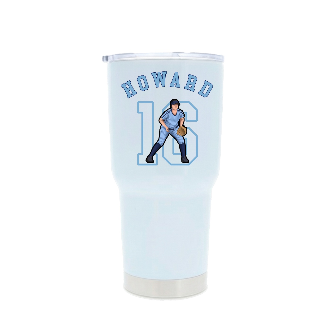 30oz Stainless Steel Tumbler — Shirsey Arch in White