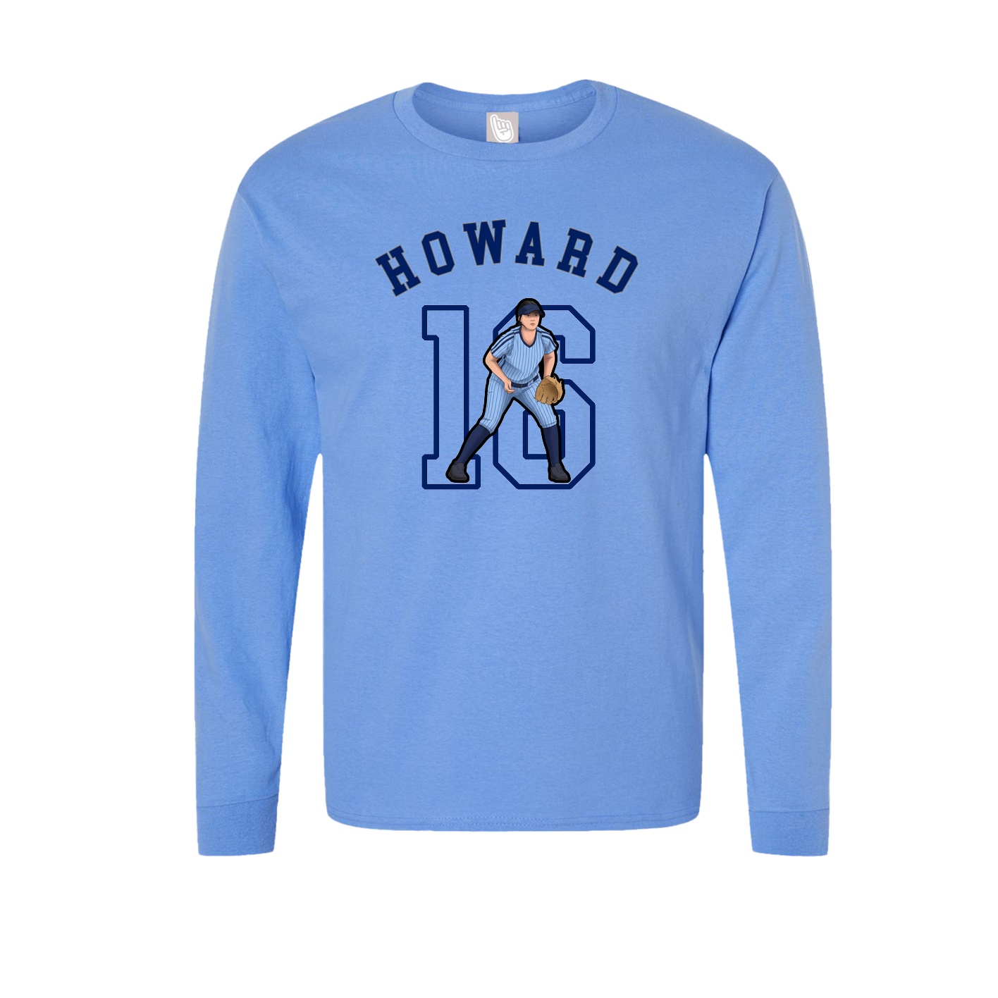 Long Sleeve Tee — Shirsey Arch in Powder Blue