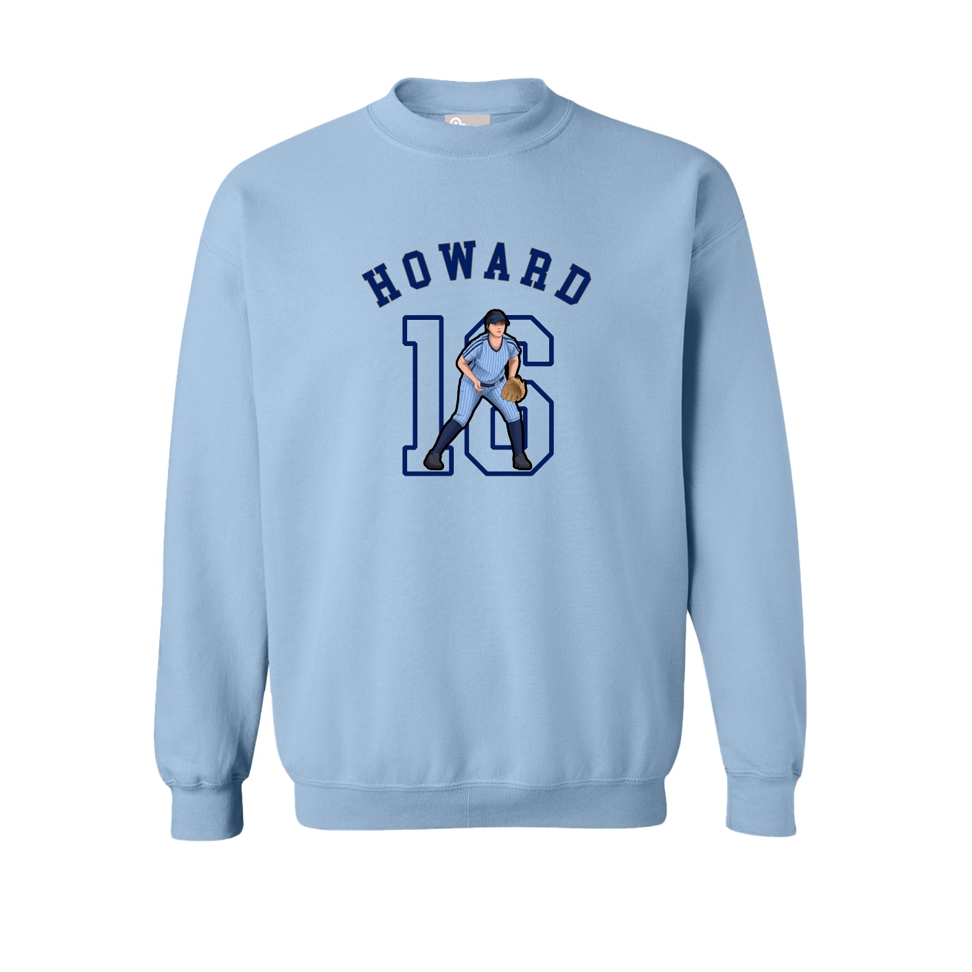 Fleece Crew — Shirsey Arch in Light Blue