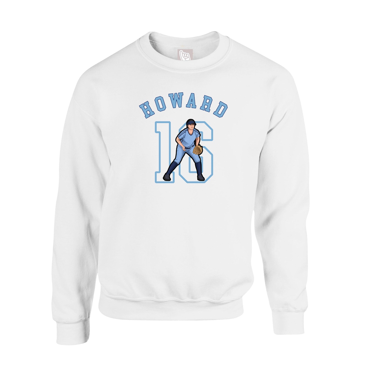 Fleece Crew — Shirsey Arch in White