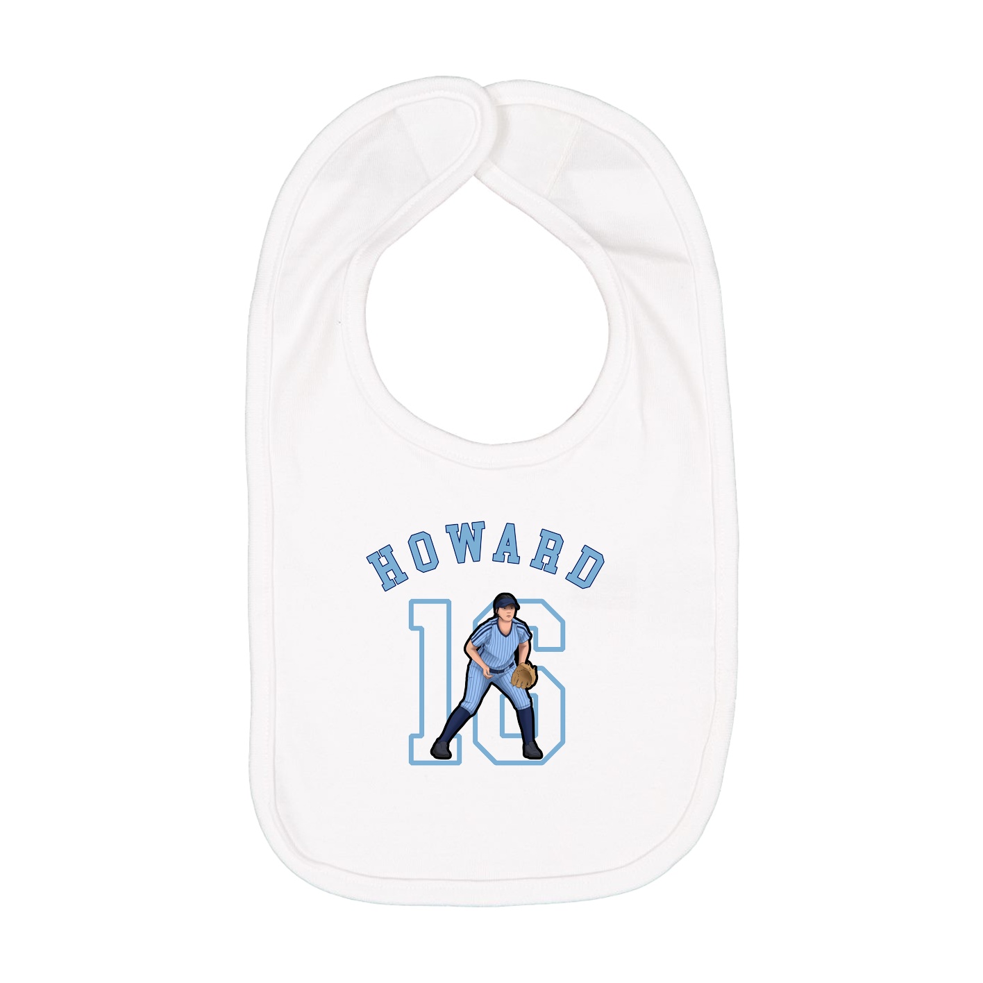 Infant Bib — Shirsey Arch in White