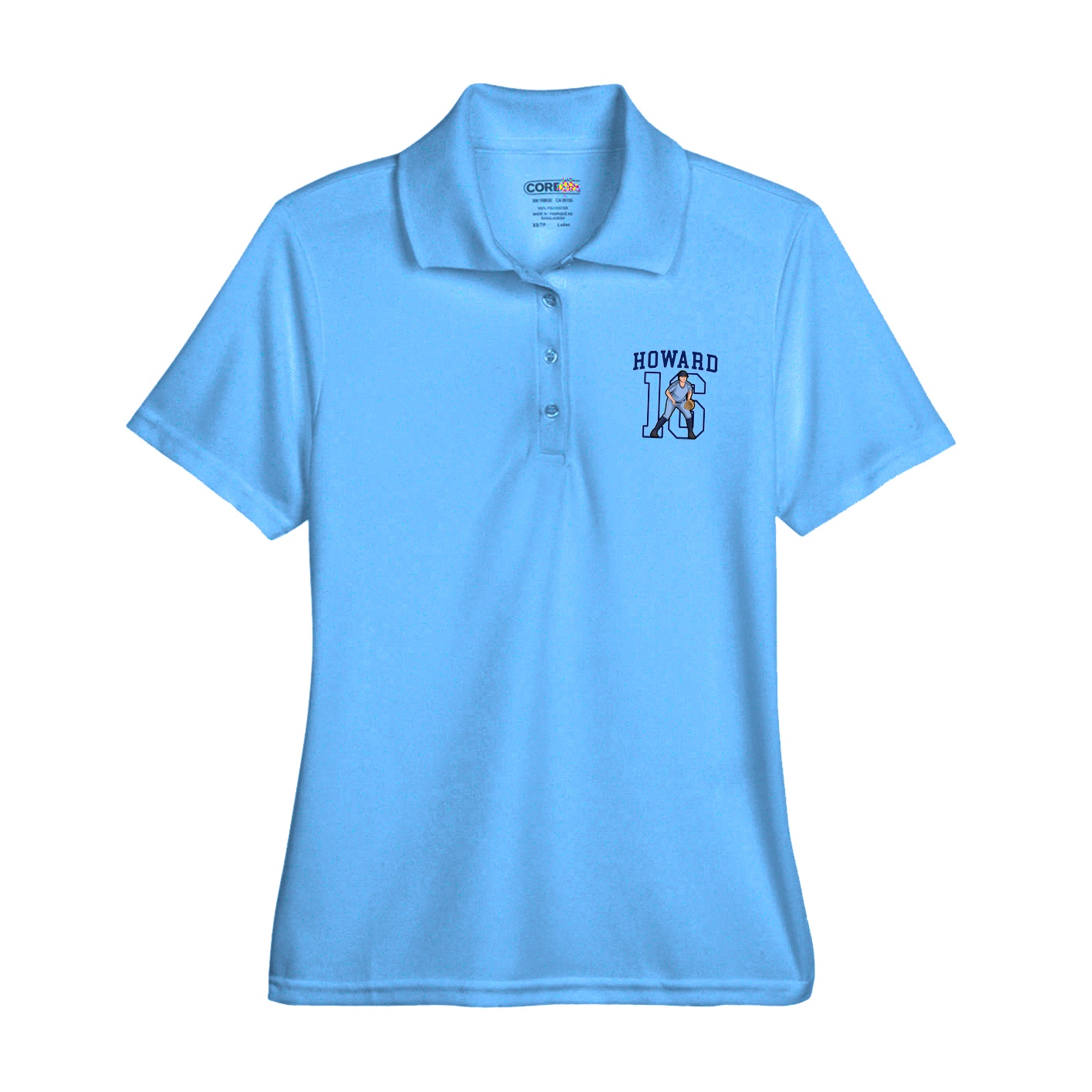 Womens Performance Polo — Shirsey in Light Blue