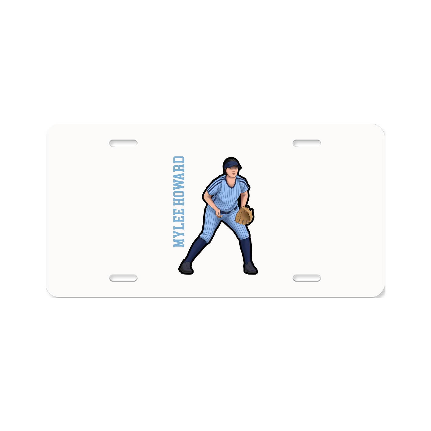 License Plate — Name Vertical in Classic