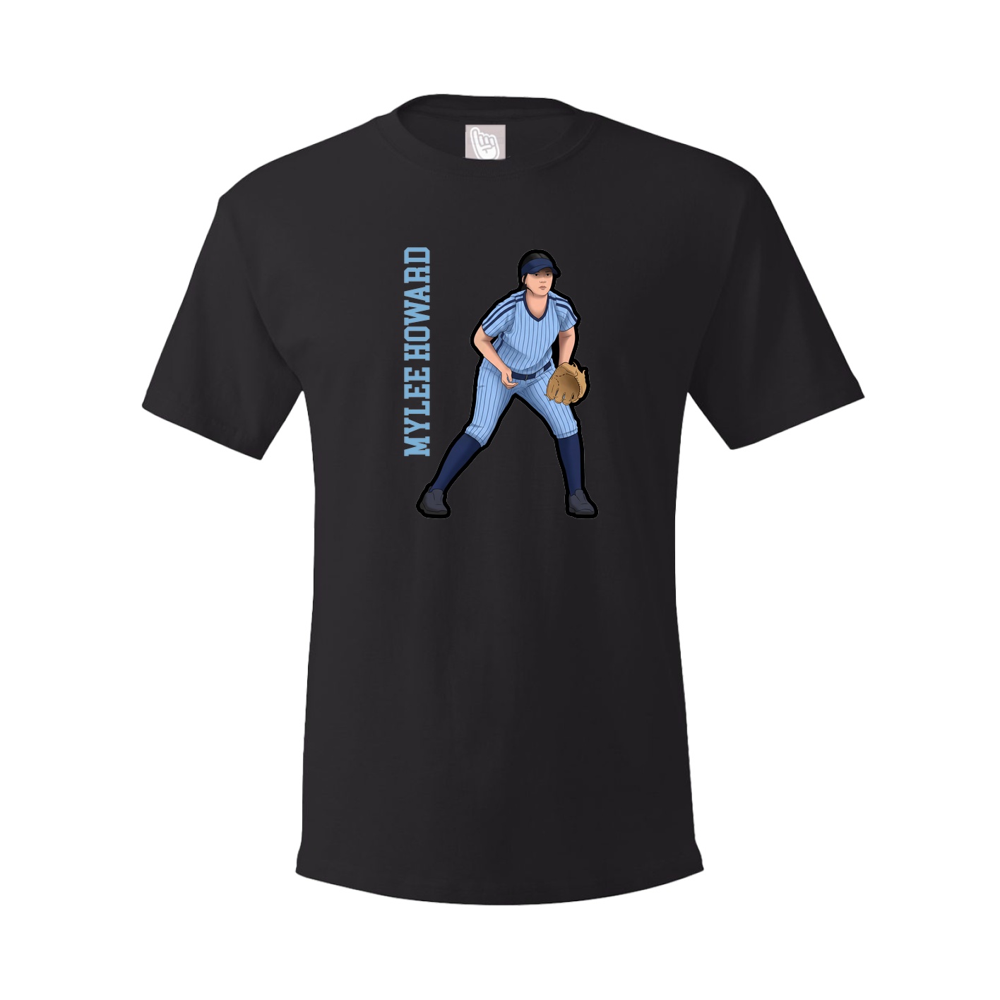 Tee — Name Vertical in Black