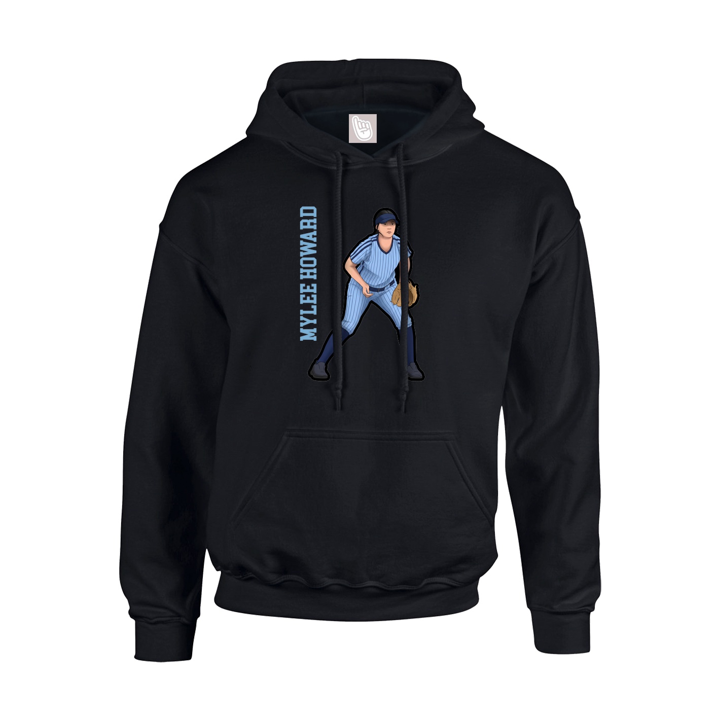 Youth Hoodie — Name Vertical in Black